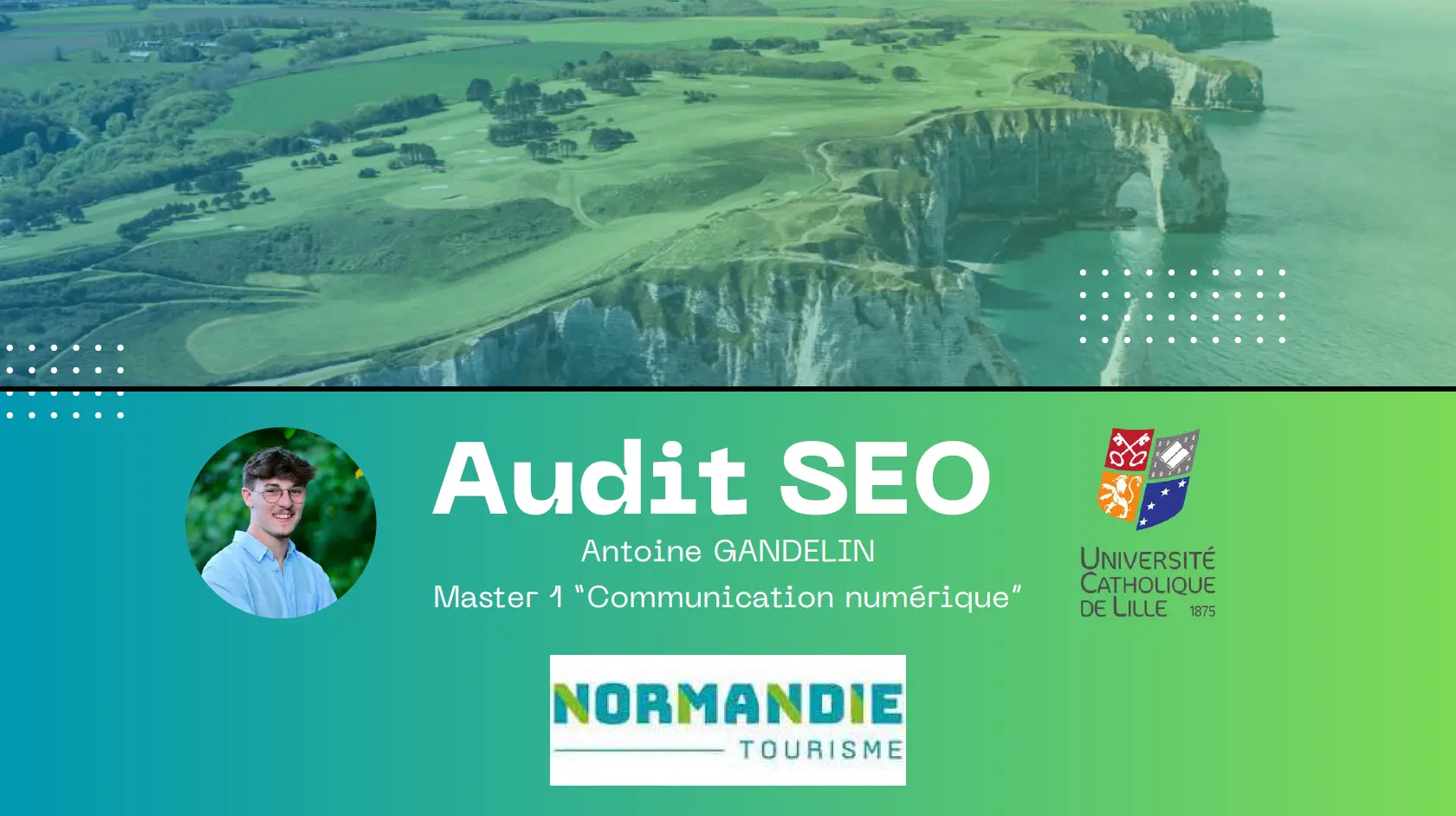 Page d'introduction de l'audit SEO d'Antoine GANDELIN