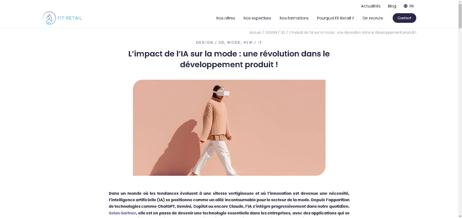 Article SEO sur les 1 an de la Fit Academy